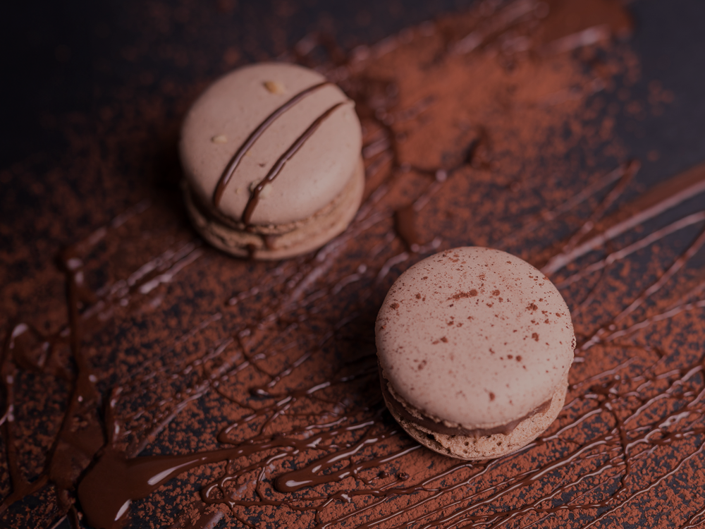 Receita de Macarons de Natal com cobertura Skimo e ganache de maçã