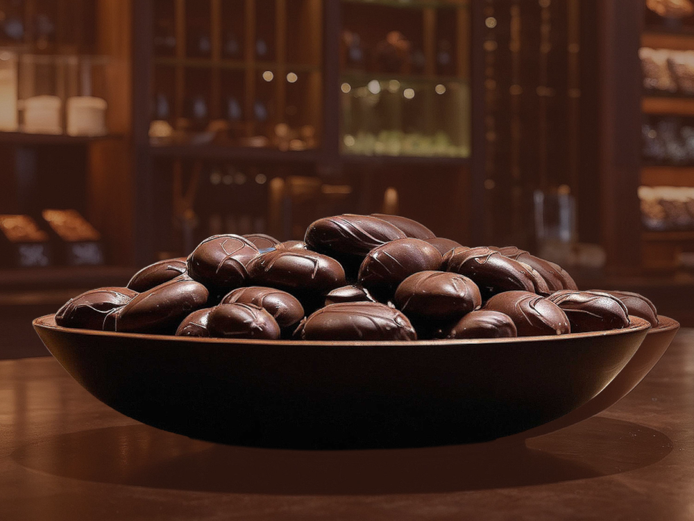 Fotografia ilustrativa de bombons recheados - chocolate no dia dos pais